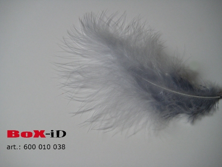 Pluimen Marabou +/- 14 cm kleur 38 muis grijs